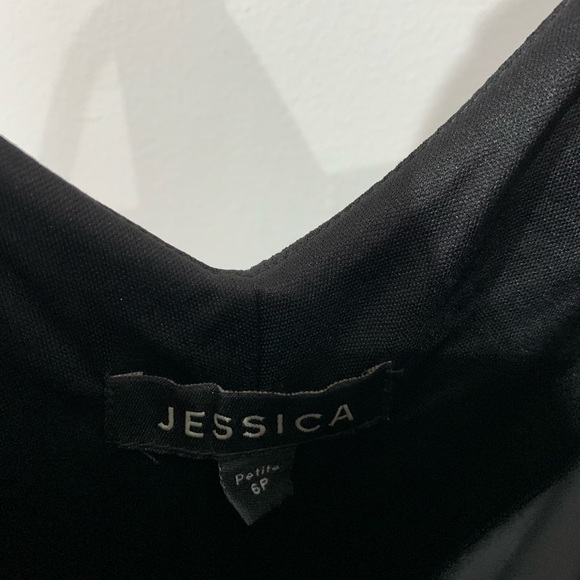 JESSICA PETITE DRESS - black size 6P sleeveless - Picture 2 of 3